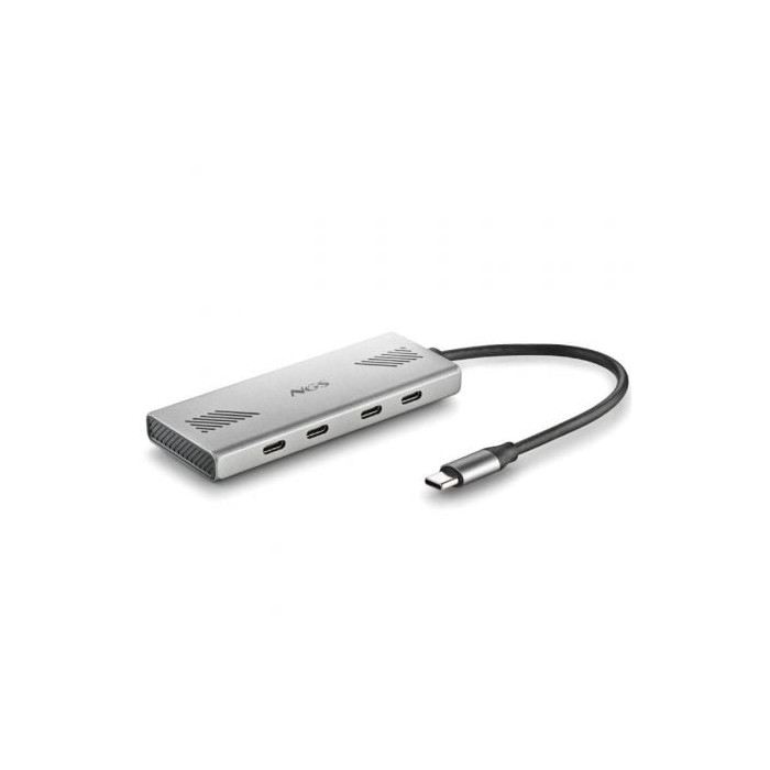 Hub USB Tipo-C NGS Wonder4-C/ 4xUSB Tipo-C/ Gris | Hubs USB