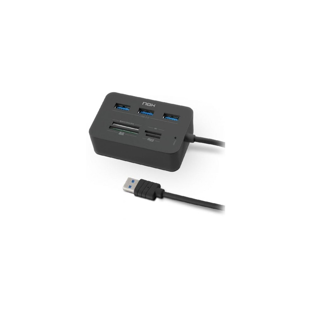 Hub USB 3.0 Nox Reader One/ 3xUSB/ 1x Lector de Tarjetas | Hubs USB