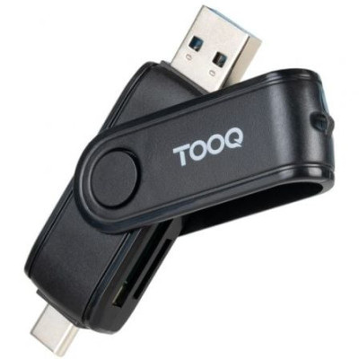 Lector de Tarjetas Externo TooQ TQR-3003B/ USB 2.0 y USB Tipo-C | Lectores de Tarjetas