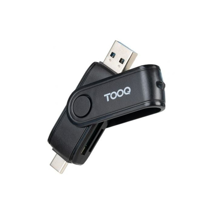 Lector de Tarjetas Externo TooQ TQR-3003B/ USB 2.0 y USB Tipo-C | Lectores de Tarjetas