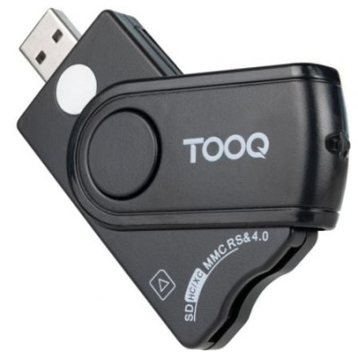 Lector de DNI, Tarjetas Inteligentes, SD y MicroSD TooQ TQR-3012B/ USB 2.0/ Negro | Lectores DNI