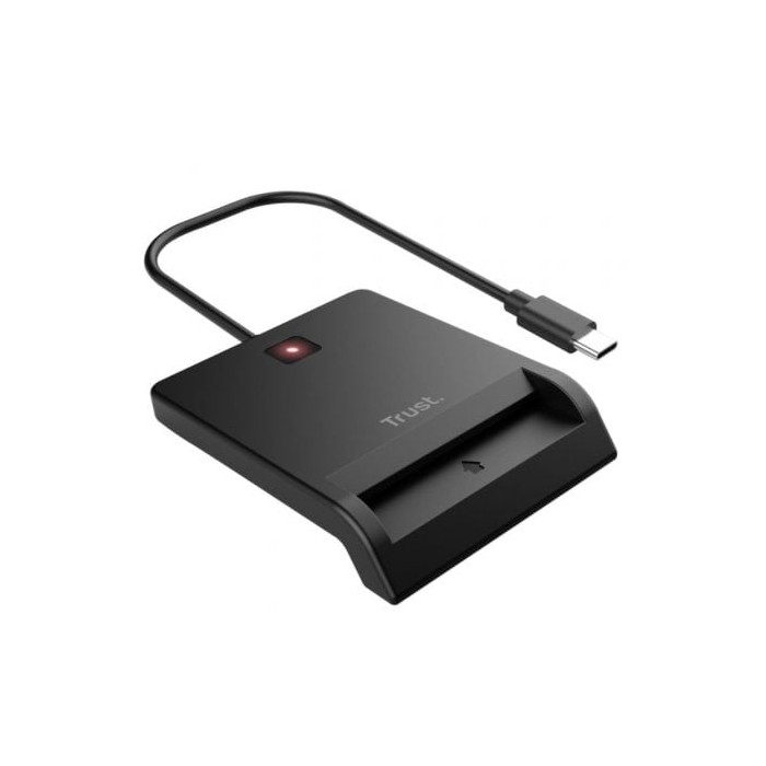Lector de Tarjetas Inteligentes Trust Primo 26253/ USB Tipo-C/ Negro | Lectores DNI