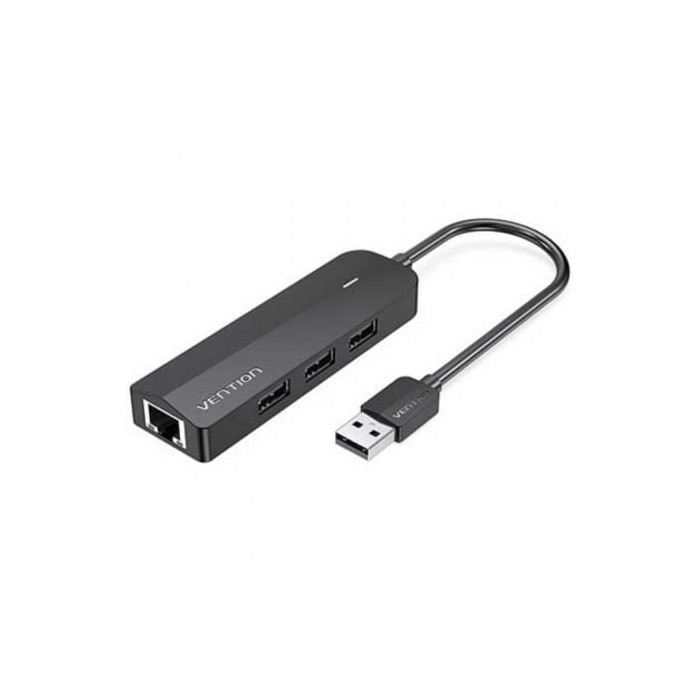 Hub USB 2.0 Vention CHPBB/ 3xUSB/ 1xMicro USB PD/ 1xRJ45 | Hubs USB