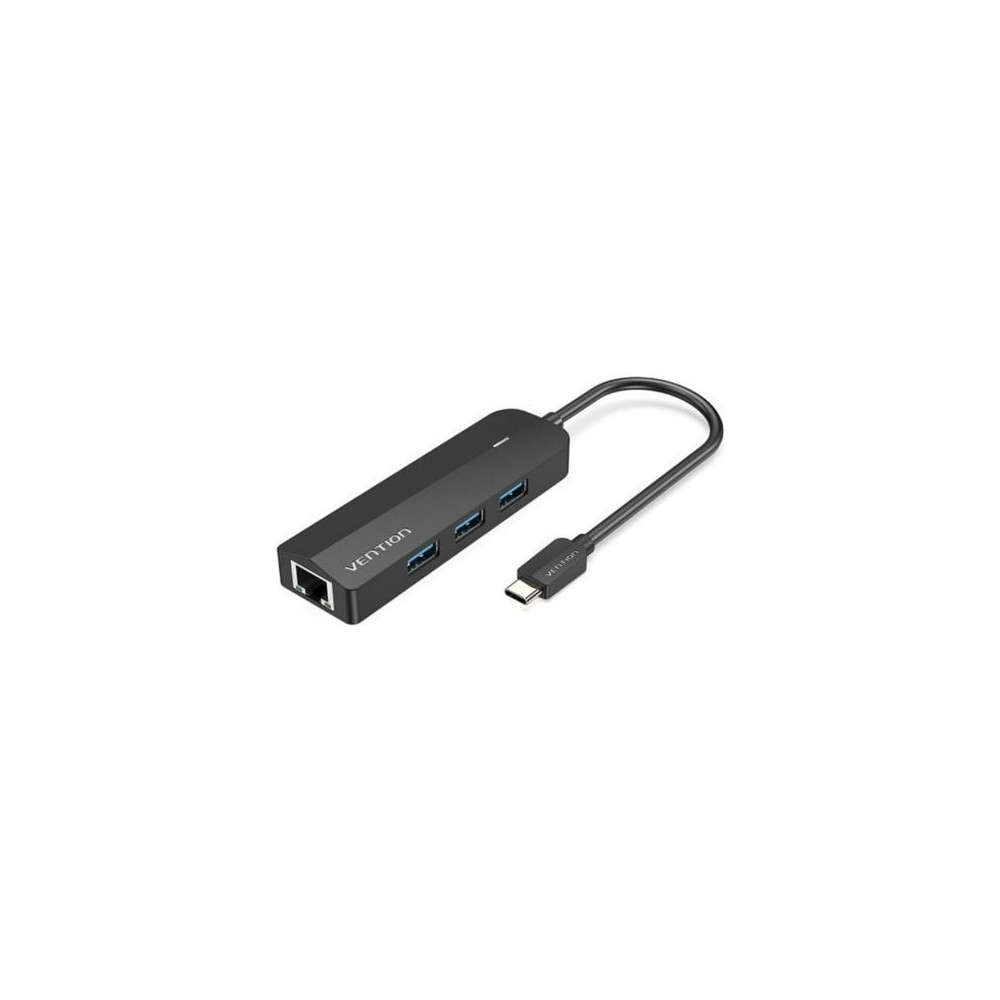 Hub USB Tipo-C Vention TGPBB/ 3xUSB/ 1xRJ45/ 1xMicro B PD | Hubs USB