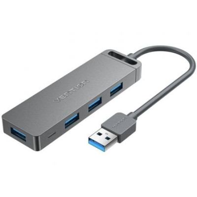 Hub USB 3.0 Vention CHLHB/ 4xUSB/ 1xMicroUSB PD/ Gris | Hubs USB