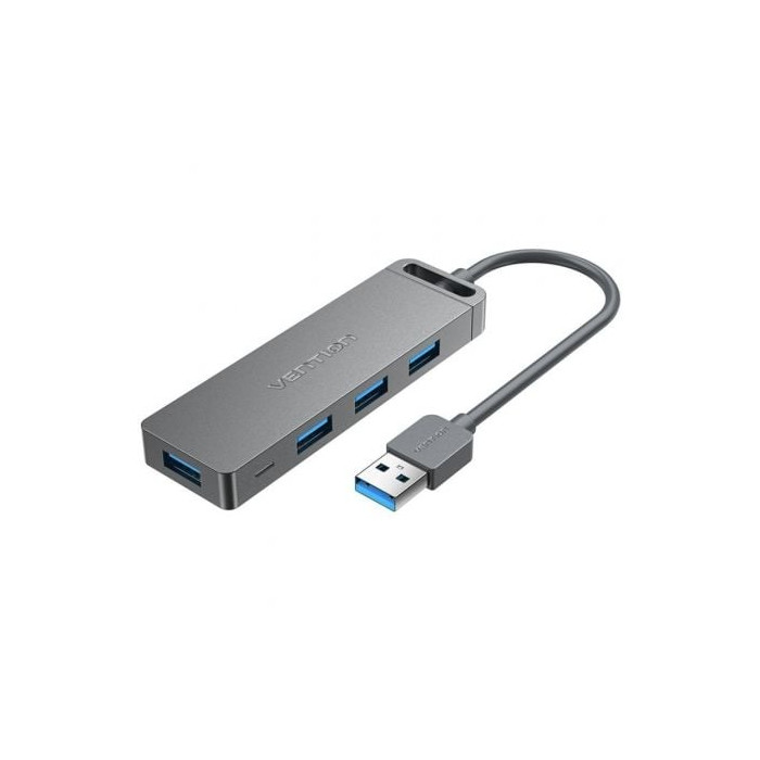 Hub USB 3.0 Vention CHLHB/ 4xUSB/ 1xMicroUSB PD/ Gris | Hubs USB