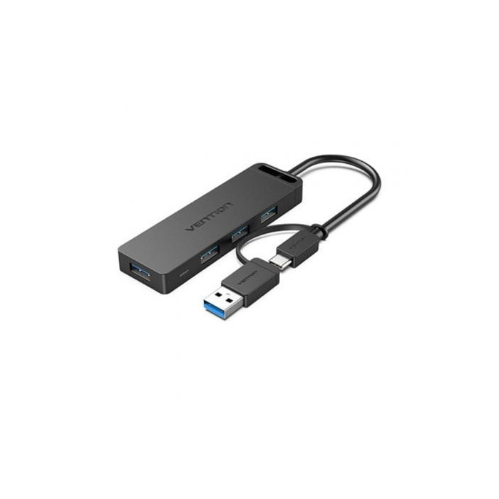 Hub USB 3.0 y Tipo-C Vention CHTBB/ 4xUSB/ USB Tipo-C PD | Hubs USB