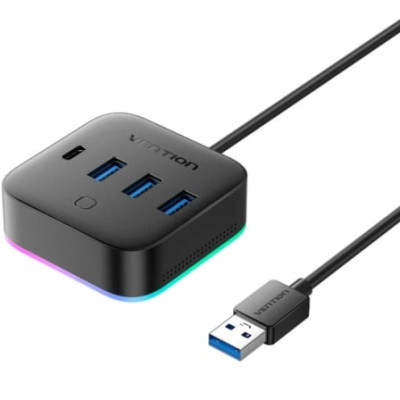 Hub USB 3.0 Vention CHZBC/ 3xUSB/ 1xUSB Tipo-C/ 1xUSB Tipo-C PD | Hubs USB