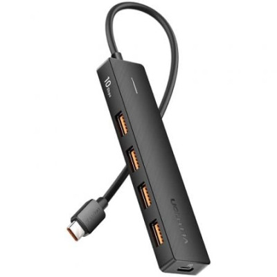 Hub USB Tipo-C 3.2 Vention CKCBB/ 4xUSB/ 1xUSB Tipo-C PD | Hubs USB