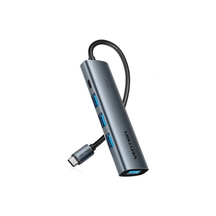 Hub USB Tipo-C 3.0 Vention TGZHB/ 3xUSB/ 1xUSB Tipo-C PD/ Gris | Hubs USB