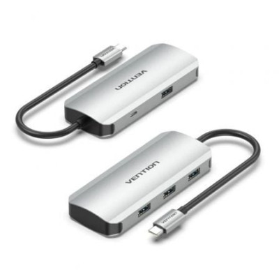 Hub USB Tipo-C Vention TNAHB/ 4xUSB/ 1xMicroUSB PD | Hubs USB