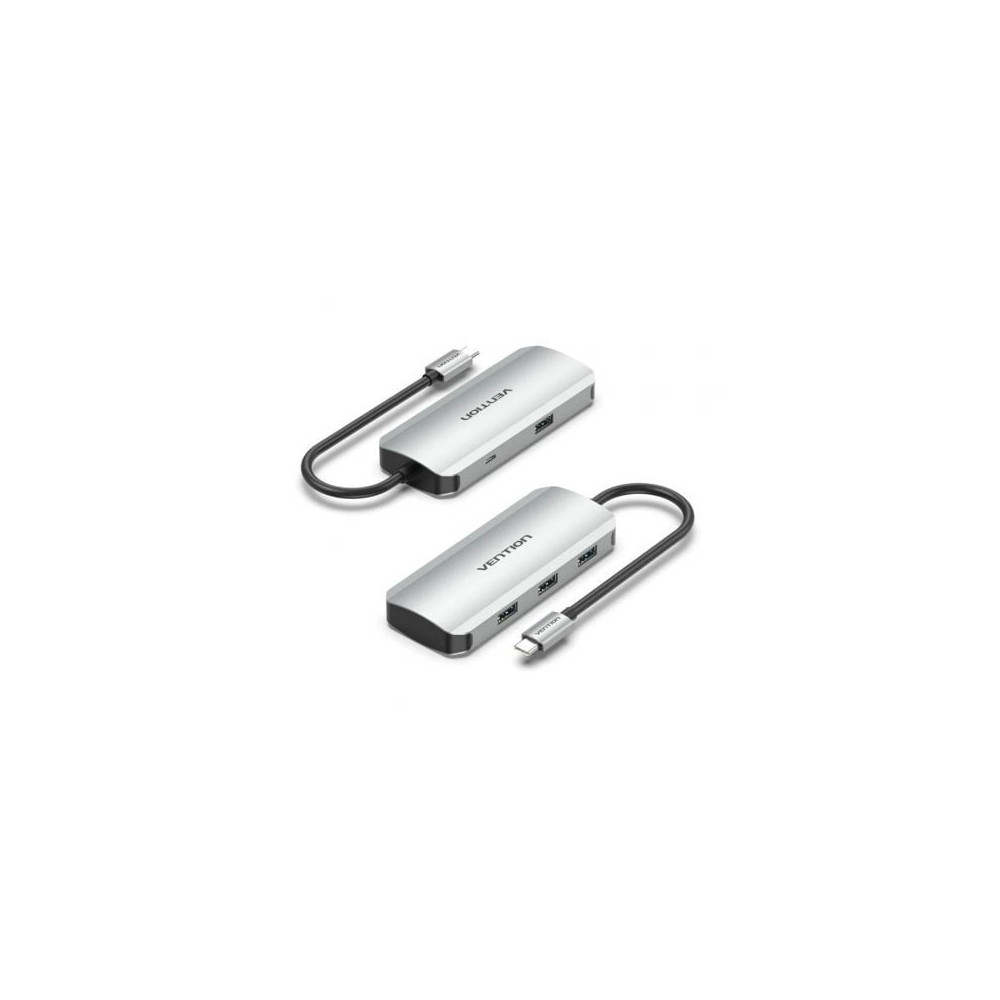 Hub USB Tipo-C Vention TNAHB/ 4xUSB/ 1xMicroUSB PD | Hubs USB
