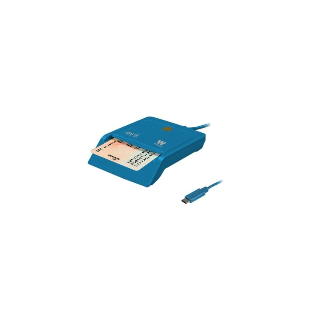 Lector de DNI y Tarjetas Woxter PE26-197/ USB Tipo-C/ Azul | Lectores DNI