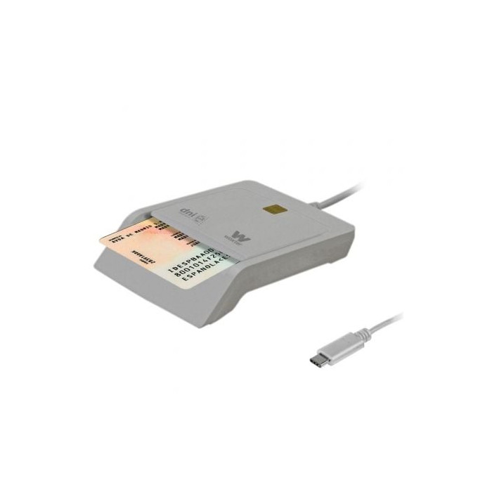 Lector de DNI y Tarjetas Woxter PE26-198/ USB Tipo-C/ Blanco | Lectores DNI