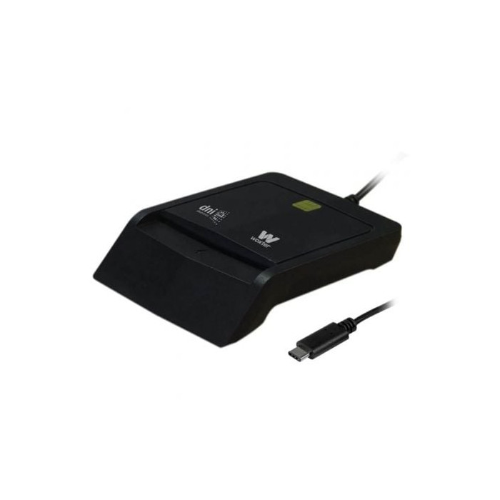 Lector de DNI y Tarjetas Woxter PE26-200/ USB Tipo-C/ Negro | Lectores DNI