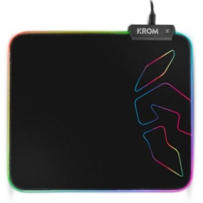 Alfombrilla Krom Knout RGB con Iluminación LED/ 320 x 270 x 3 mm | Alfombrillas