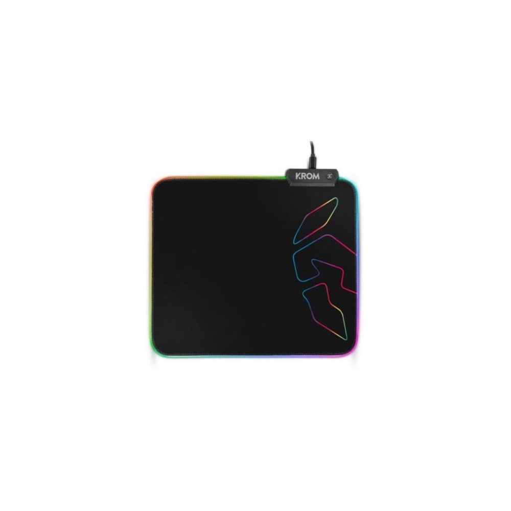 Alfombrilla Krom Knout RGB con Iluminación LED/ 320 x 270 x 3 mm | Alfombrillas