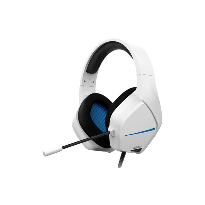 Auriculares Gaming con Micrófono Krom Kopa Move/ Jack 3.5/ Blancos | Auriculares y Micrófonos