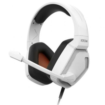 Auriculares Gaming con Micrófono Krom Kopa Pro/ Jack 3.5/ Blancos | Auriculares y Micrófonos