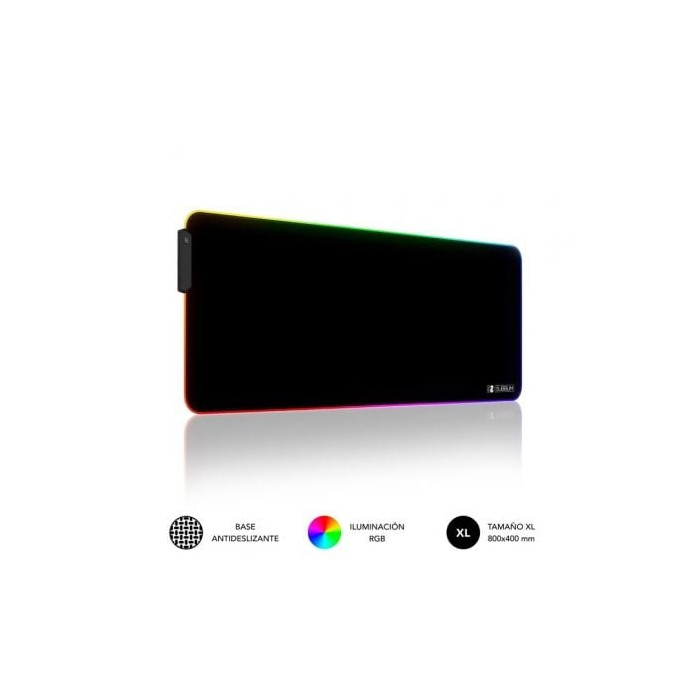 Alfombrilla Subblim MP-02RGB01 LED RGB XL/ 800 x 300 x 4 mm | Alfombrillas