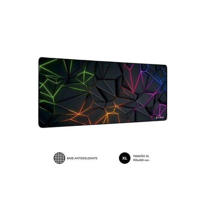 Alfombrilla Subblim Neon Obsidian XL/ 900 x 400 x 3 mm | Alfombrillas