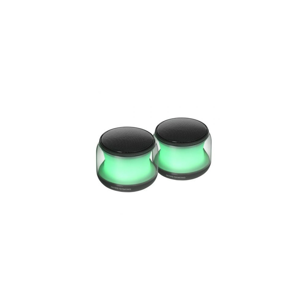 Altavoces con Bluetooth Mars Gaming MS-AURA/ 15W/ 2.0/ Negros | Altavoces