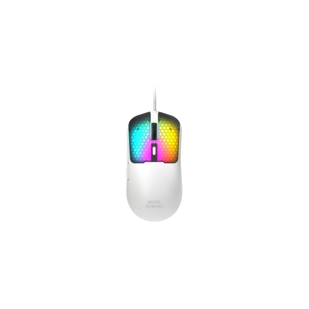 Ratón Gaming Mars Gaming MM-Viper/ Hasta 12800 DPI/ Blanco | Ratones Gaming