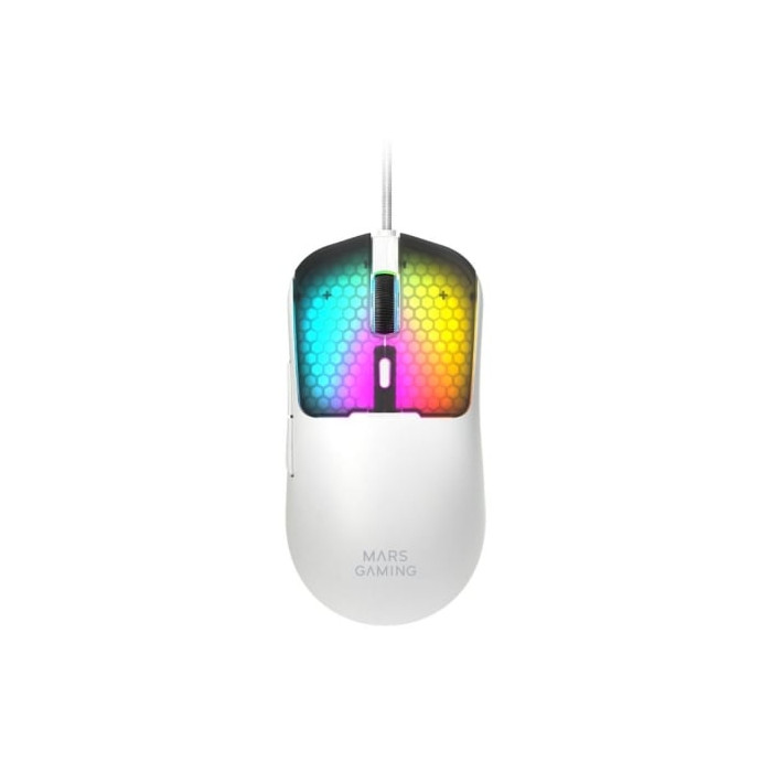 Ratón Gaming Mars Gaming MM-Viper/ Hasta 12800 DPI/ Blanco | Ratones Gaming
