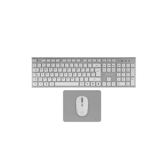 Pack Gaming Tacens ZENITH/ Teclado Inalámbrico + Ratón Inalámbrico + Alfombrilla | Kits Completos