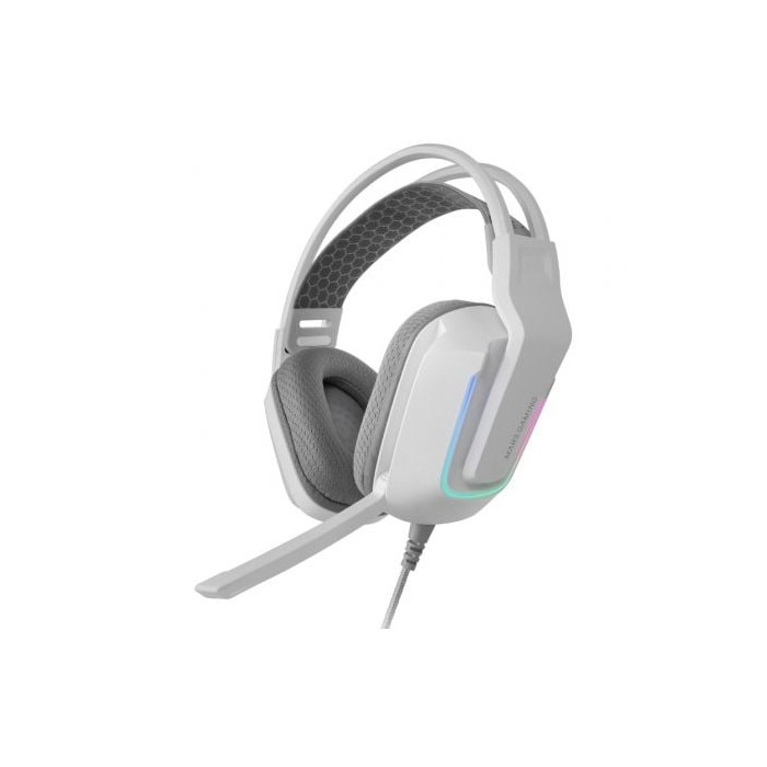 Auriculares Gaming con Micrófono Mars Gaming MH-Strike/ Jack 3.5/ USB/ Blancos | Auriculares y Micrófonos