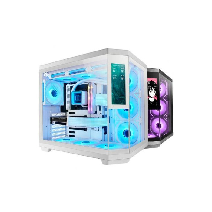 Caja Gaming Semitorre Mars Gaming MC-3TCORELCD/ Blanca | Cajas ATX