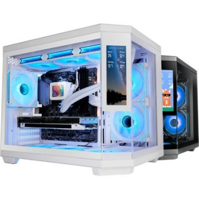 Caja Gaming Minitorre Mars Gaming MC-3TCORELCDM/ Blanca | Cajas ATX