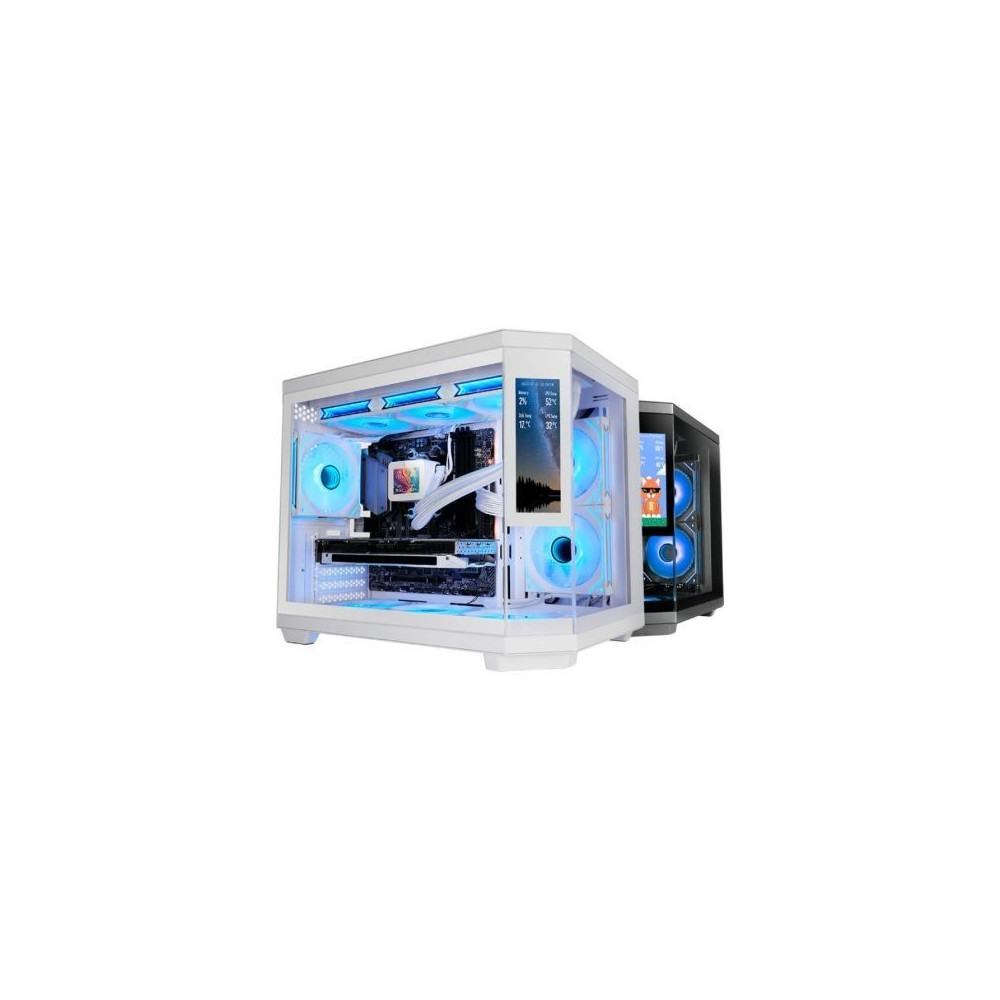 Caja Gaming Minitorre Mars Gaming MC-3TCORELCDM/ Blanca | Cajas ATX