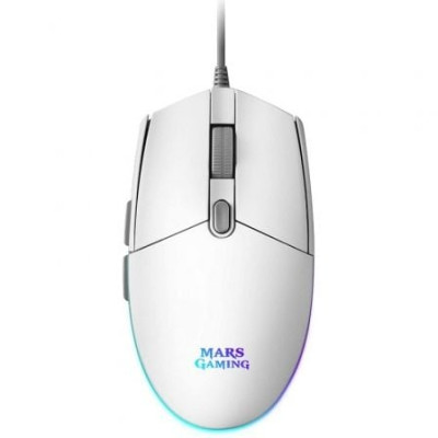 Ratón Gaming Mars Gaming MMGW/ Hasta 3200 DPI/ Blanco | Ratones Gaming