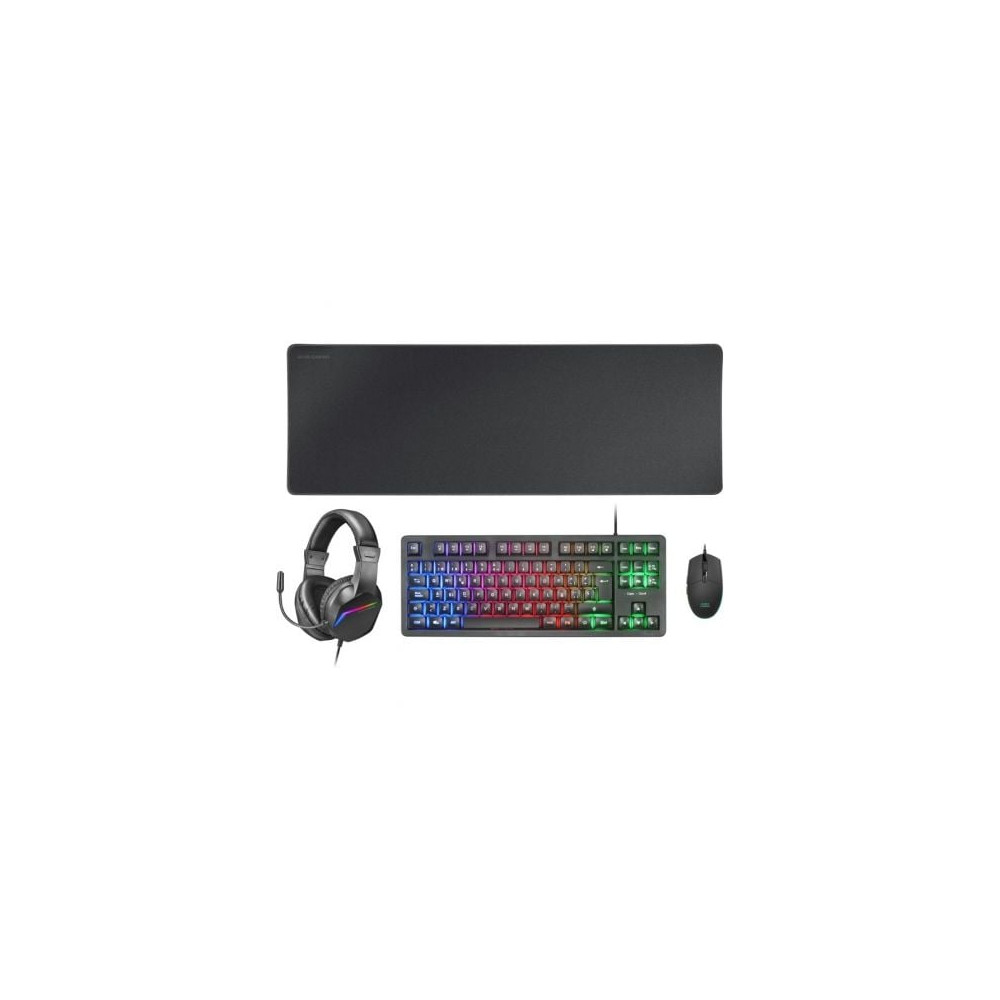 Pack Gaming Mars Gaming MCP-RGB3/ Teclado RGB + Ratón Óptico + Alfombrilla XXL + Auriculares | Kits Completos