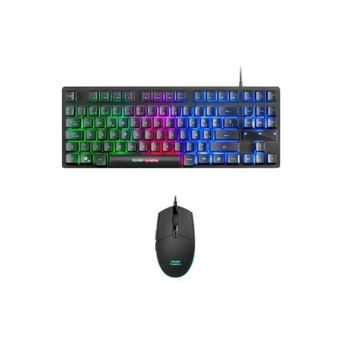 Pack Gaming Mars Gaming MCPTKLES/ Teclado + Ratón Óptico | Kits Completos