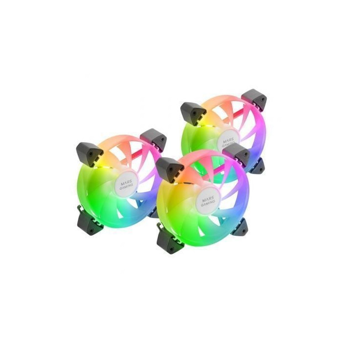 Pack 3 Ventiladores Mars Gaming MF-3A/ 12cm/ ARGB | Ventiladores