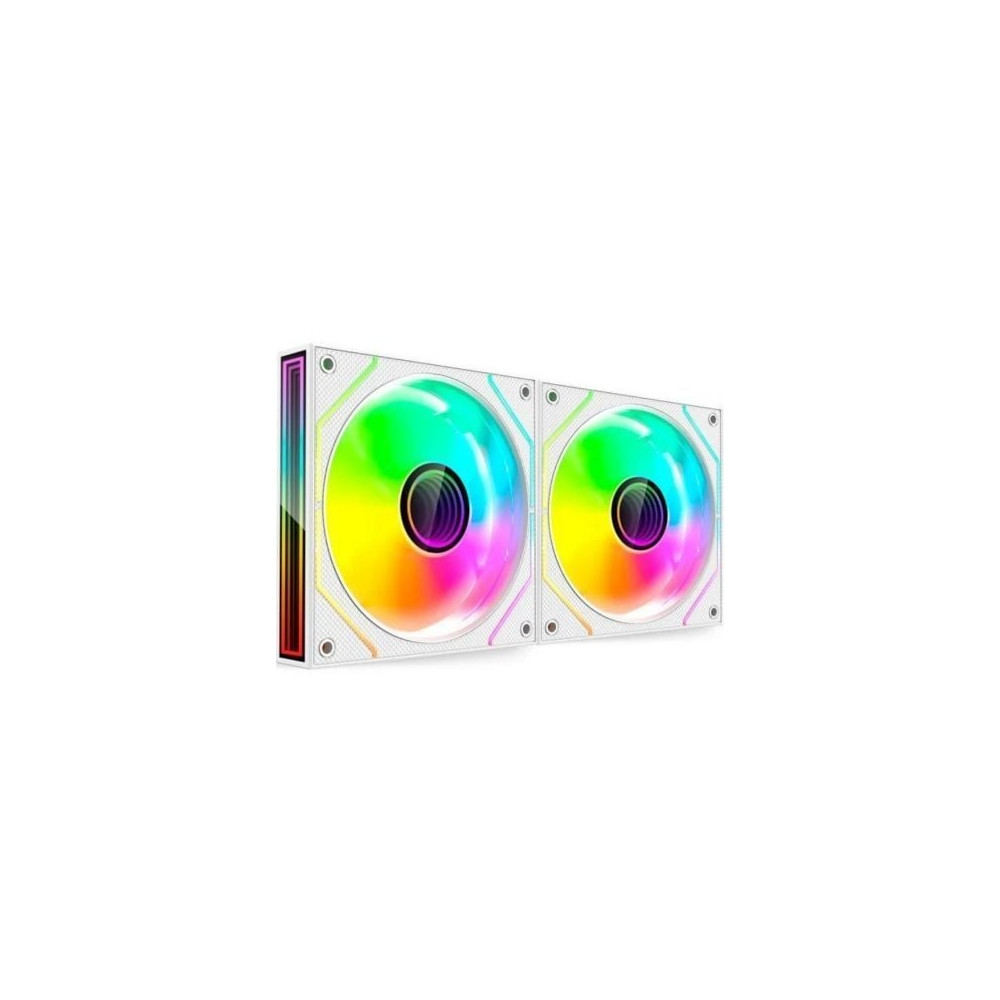 Pack 2 Ventiladores Mars Gaming MF-3DPROX2/ 12cm/ ARGB/ Blancos | Ventiladores