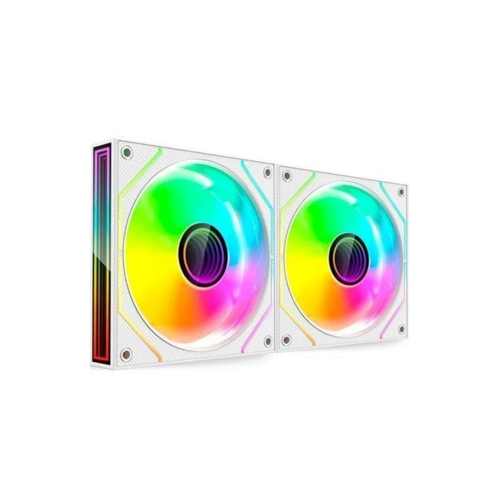 Pack 2 Ventiladores Mars Gaming MF-3DPROX2/ 12cm/ ARGB/ Blancos | Ventiladores