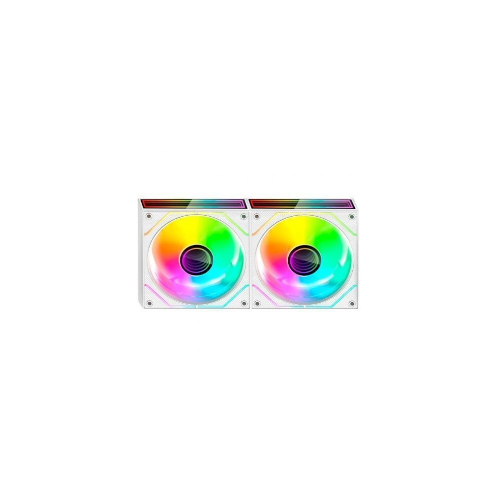 Pack 2 Ventiladores Mars Gaming MF-3DPROX2R/ 12cm/ ARGB/ Blancos | Ventiladores