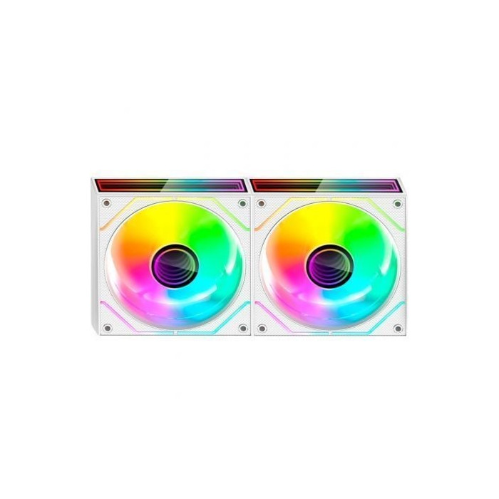 Pack 2 Ventiladores Mars Gaming MF-3DPROX2R/ 12cm/ ARGB/ Blancos | Ventiladores
