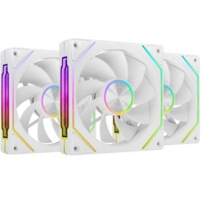 Pack 3 Ventiladores Invertidos Mars Gaming MF-LINKFINITYKIT2R/ 12cm/ ARGB/ Blancos | Ventiladores