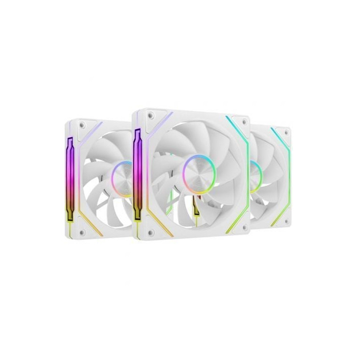 Pack 3 Ventiladores Invertidos Mars Gaming MF-LINKFINITYKIT2R/ 12cm/ ARGB/ Blancos | Ventiladores