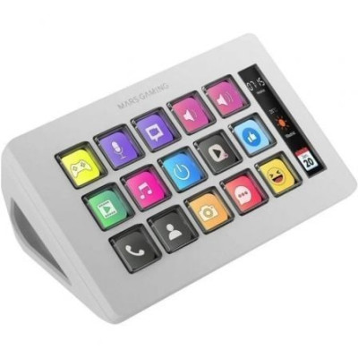Stream Deck Slim Mars Gaming MSD-ONE/ 15 Teclas LCD/ Blanco | Accesorios Gaming