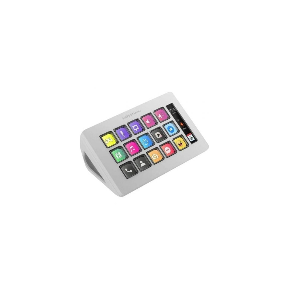 Stream Deck Slim Mars Gaming MSD-ONE/ 15 Teclas LCD/ Blanco | Accesorios Gaming