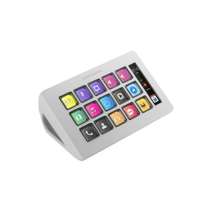 Stream Deck Slim Mars Gaming MSD-ONE/ 15 Teclas LCD/ Blanco | Accesorios Gaming