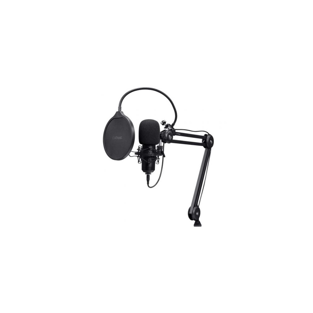 Micrófono Gaming Trust Gaming GXT 270 Emita II+ 25770/ USB/ Negro | Auriculares y Micrófonos