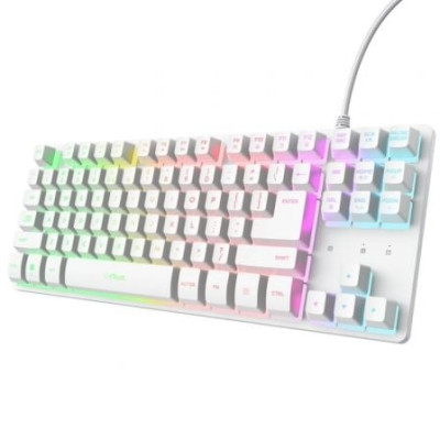Teclado Gaming Trust Gaming GXT 833 Thado TKL 25896/ Blanco | Teclados Gaming