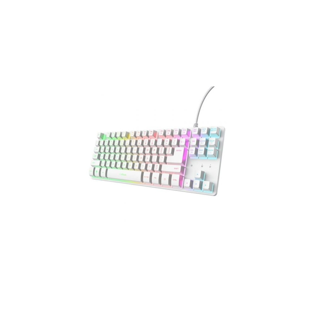 Teclado Gaming Trust Gaming GXT 833 Thado TKL 25896/ Blanco | Teclados Gaming