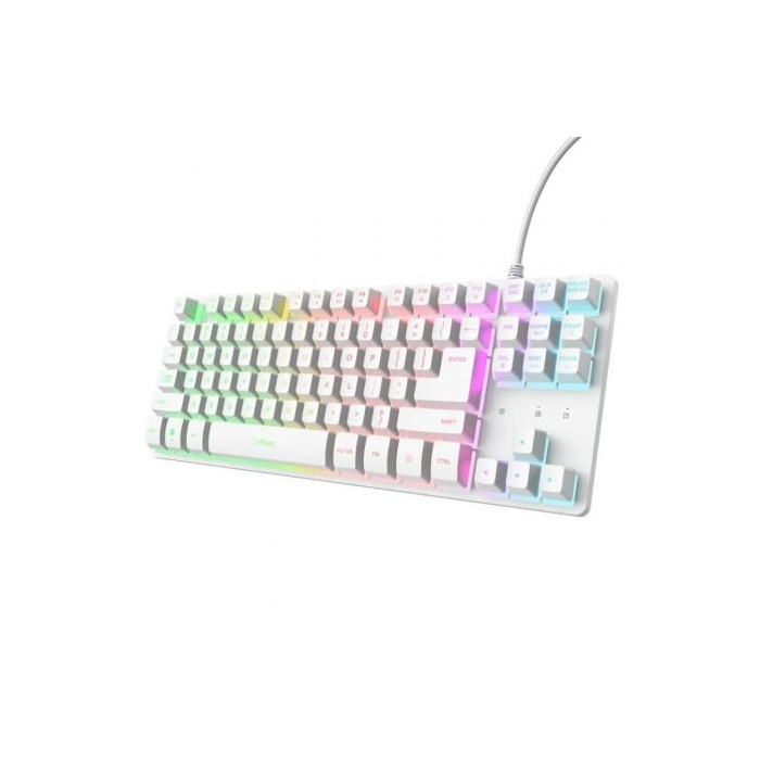 Teclado Gaming Trust Gaming GXT 833 Thado TKL 25896/ Blanco | Teclados Gaming